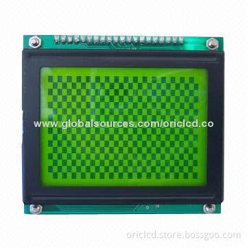 128 x 64 Graphic Dot Matrix LCD Screen in Yellow Green, w/ Overall Dimensions of 78.0 x 70.0 x 13mm